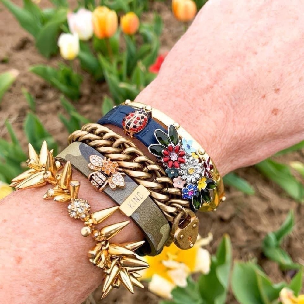 Stella & Dot | Retired Gold Renegade Spike Cluster Bracelet